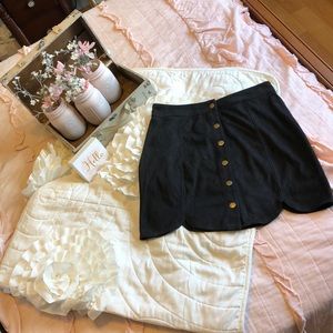 Suede skirt